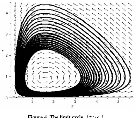 Figure 4. The limit cycle (τ