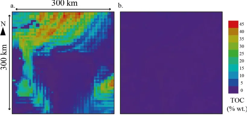 Figure 8. Q2 maps for output parameters: oxygen level and TOC. 