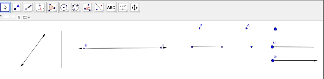 Figure 2. The task which included 1-line angles  Linda’s Mental Constructions of 0-line Angles 