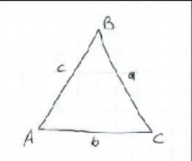 Figure 5. Reconstruction of Linda‘s initial drawing of a triangle 