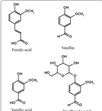 Fig. 1  The phenolic compounds were detected in rice-koji fer- fer-mented by Aspergillus luchuensis
