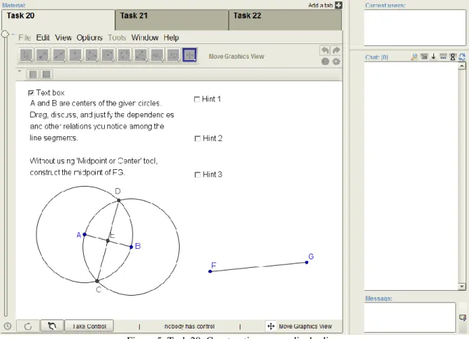 Figure 5. Task 20: Constructing perpendicular line.  