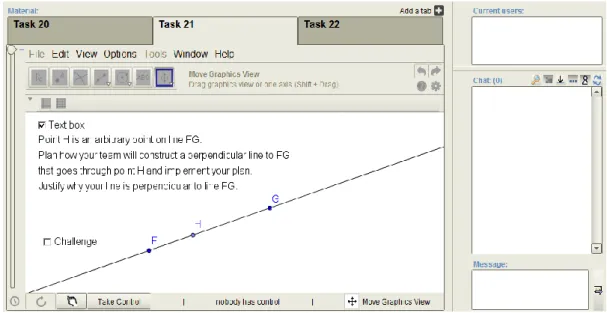 Figure 4. Task 21: Constructing perpendicular line that passes through an arbitrary point