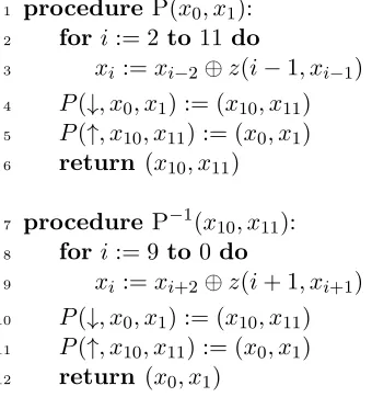 table containing an independent uniform bitstring of length n for each i ∈ {1, . . . , 10} and xi ∈{0, 1}n