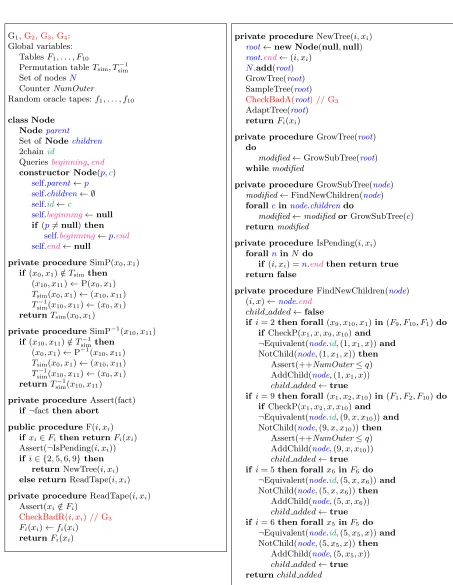 Tables F1, . . . , F10