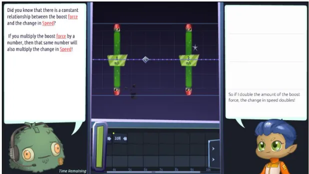 Figure 4. In the explanatory feedback condition, students are simply provided with the rule abstracting the  physics relationship