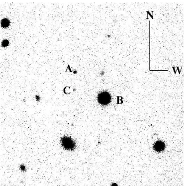 Figure 2. The unfolded white light light curve obtained on thenight 15/16 Jan 2002. The time advances left to right and is thenshifted up by 0.9 mag.
