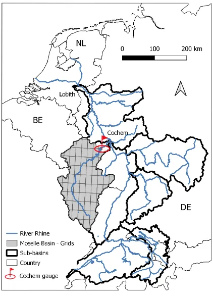 Figure 1. Moselle River basin and Cochem gauge 