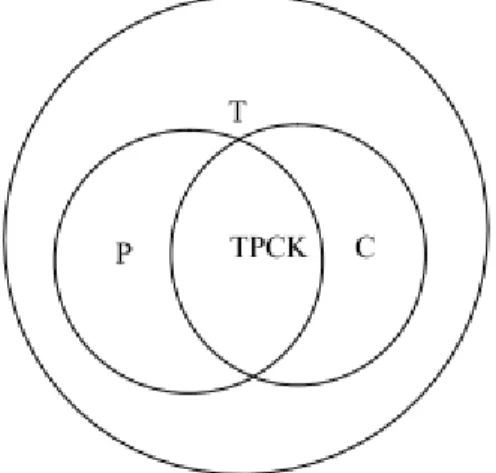 Figure 1. An adapted TPCK framework for e-tutors 