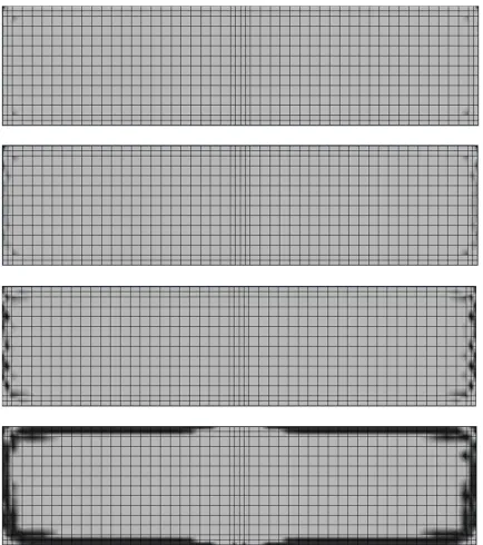 Figure 5. Evolution of damage in the RVE for compression parallel to bed joint.  