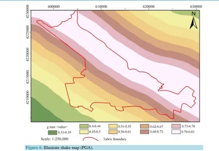 Figure 6. Illustrate shake map (PGA).