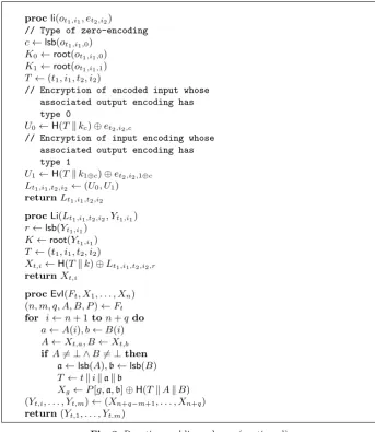Fig. 8. Reactive garbling scheme (continued)