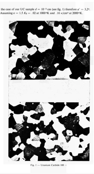 Fig. 1 — Uranium Carbide 100 χ 