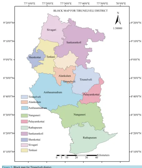 Figure 5. Block map for Tirunelveli district.                                                                      