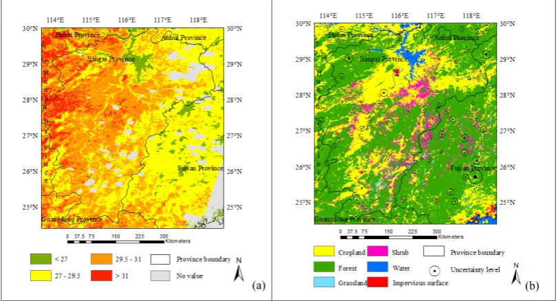 Figure 6. Spatial patterns of the estimated Tamax (uncertainties at the stations (a) on 24 May 2010, and the corresponding b)