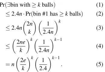 Table 1: Overall communication for a larger number ofhash functionsnbit length. Utilization according to [DGM h