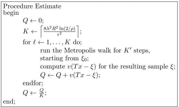Figure 2: The approximation algorithm for Q(x)