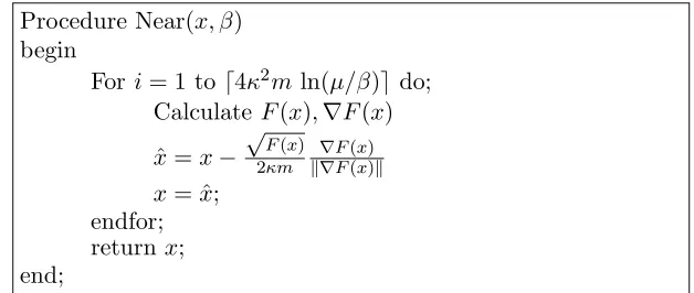 Figure 3: The Procedure Near