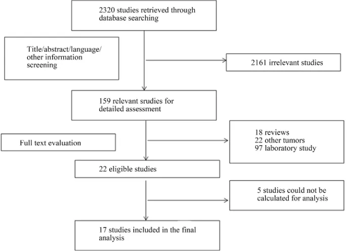 Figure 1. Selection of studies. Flow diagram showing the selection process for the enrolled studies