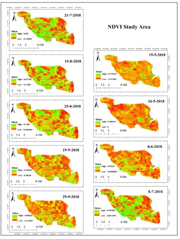 Figure (4) Data acquisition for sentinel-2 and NDVI images for the study area