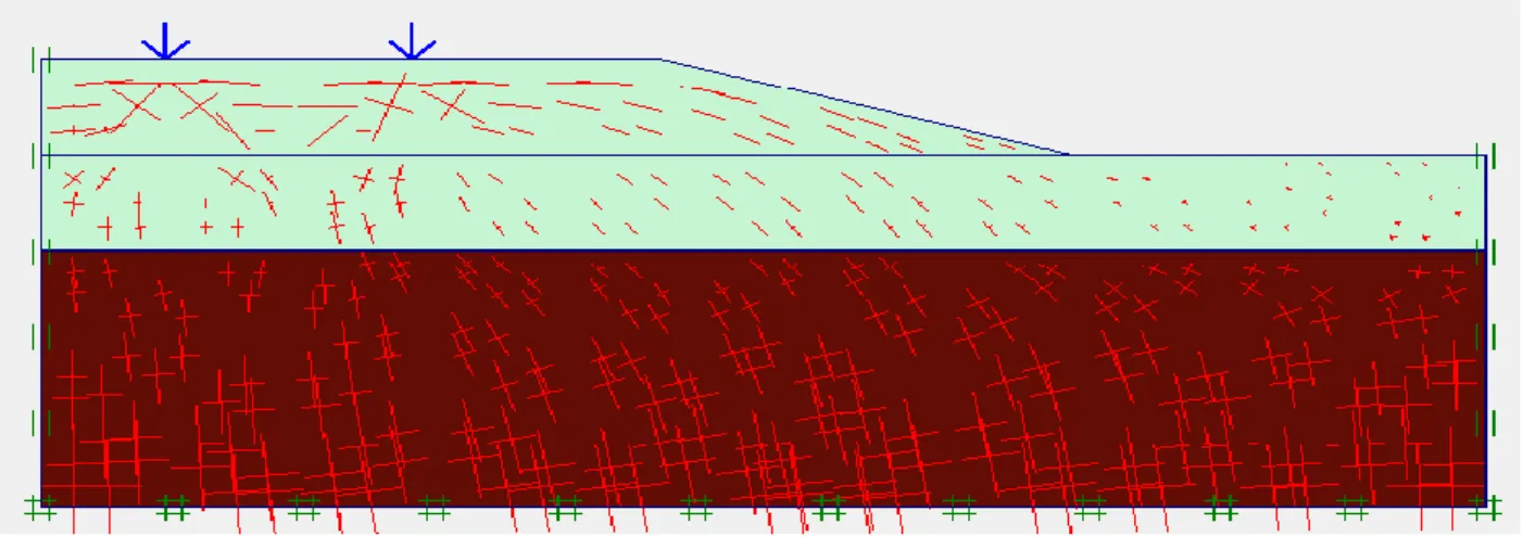 Figure 5.  Effective Stress, Total effective stress acting on the entire pavement is −
