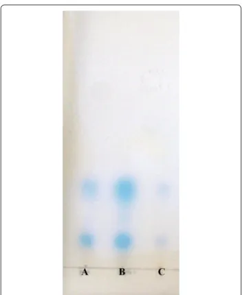 Fig. 5  Profiles of AHLs produced by strain PD-2 under different  culture condition. The biosensor is Agrobacterium tumefaciens KYC55