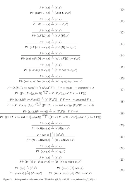 Figure 3.Subexpression reduction rules. We deﬁne f(l,D) = D, if l = −; otherwise f(l,D) = l.