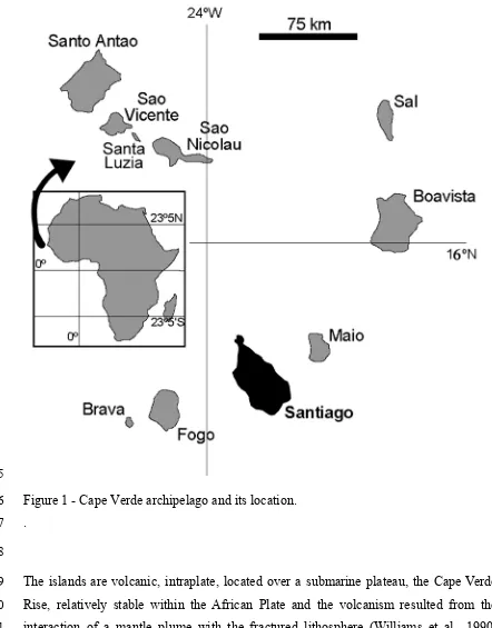 Figure 1 - Cape Verde archipelago and its location.  