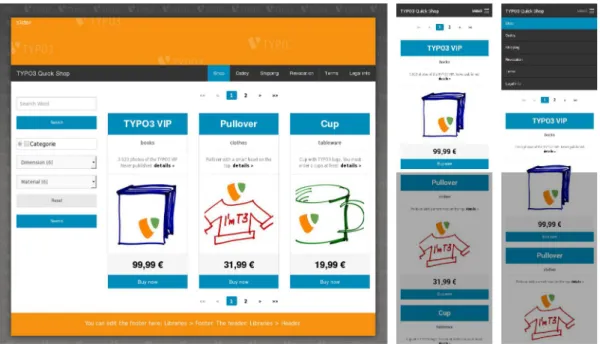 Illustration 3: List view on a desktop (left) and on a smartphone (right)
