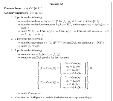 Fig. 6.3: An rWI three-message Argument of Knowledge (implying srWIAOK)