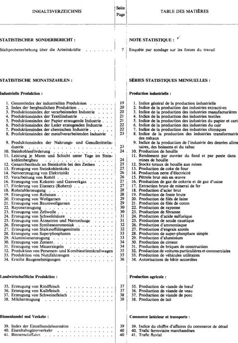 TABLE DES MATIERES 