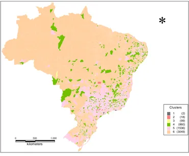 Figure 1. Amenities clusters—Brasil. 