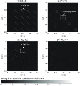 Fig. 5. Correlation coeﬃcient matrices