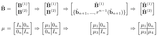 Fig. 2. Computing the GSD of a two-block isometric basis. µB˜ and µ always satisfy × B˜ = B