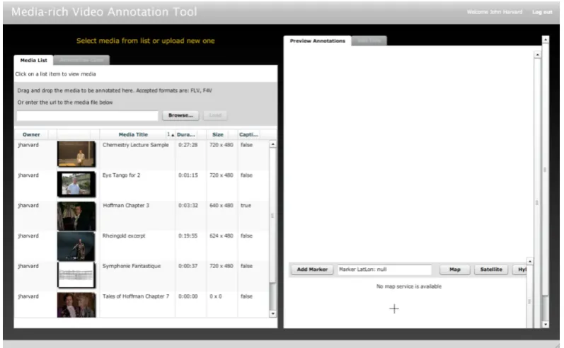 Fig. 3.3: (MVAT) video management view