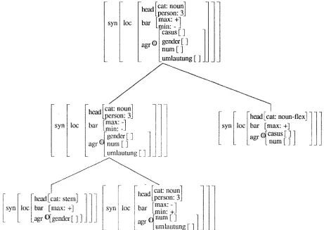 Figure 5: Basic tree structure created by the grmnmar for nouns 