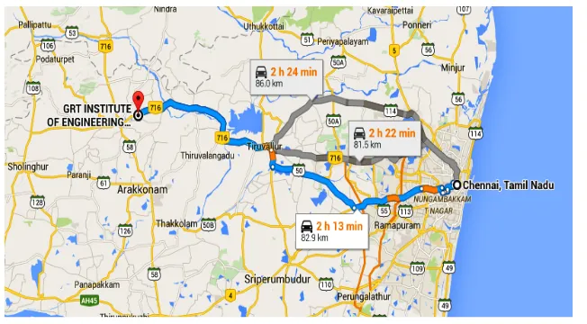 Figure 1. Location of Thiruthani in Tamilnadu state.                                     