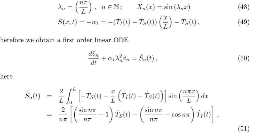 Figure 12.Interpolation of the interface tem-perature TI(t) for t < 60s.