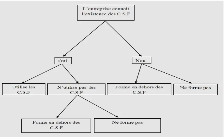 Figure 2 : schématisation des situations de formation possibles : 