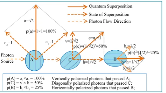 Figure 5. Equilibrium-based logical interpretation of quantum superposi-tion with bipolarity and logically definable causality in BQG