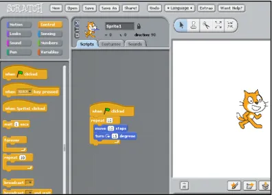 Figure 12 - The Scratch programming environment 