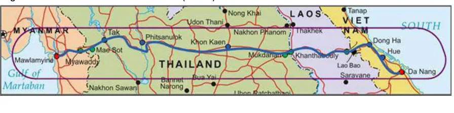 Figure 1.1: East West Economic Corridor (EWEC) Nodes 