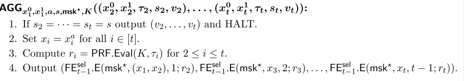 Figure 6: The (t − 1)-input function AGGx10