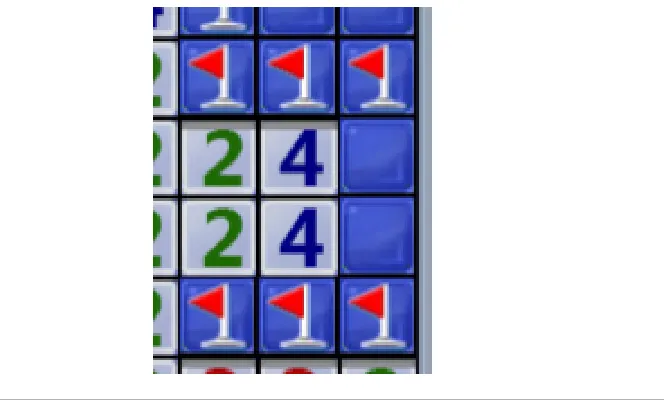 Figure 4.1: An example of a crap-shoot scenario. Each covered cell has an equalchance of being a mine