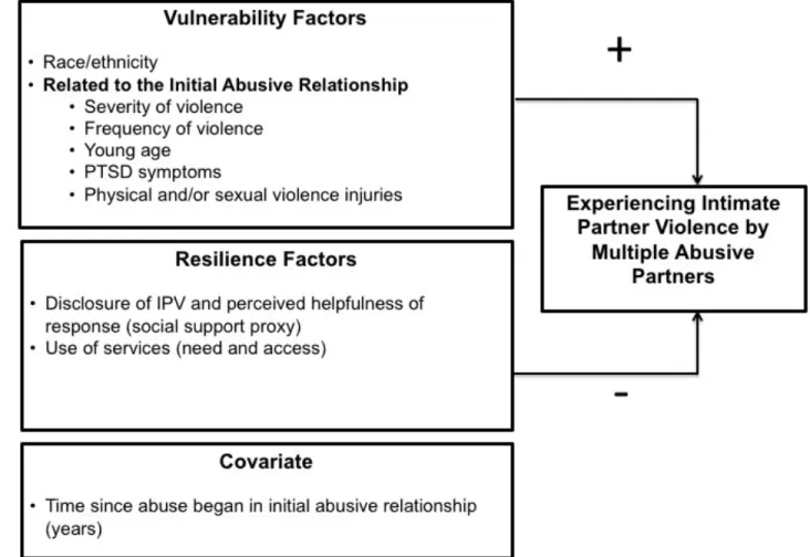 Figure 4.1: Quantitative Analytic Conceptual Model - Experiencing IPV by MAPs 