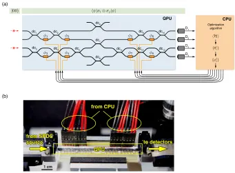 Figure 2.2: Experimental implementation of our scheme.(a) Quantum state preparation andchip
