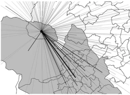 Fig. 4. Employment density at the local level in Shefﬁeld (employees registered to each zone)