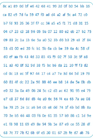 Fig 1.  Dynamic Key Dependent S-Box when the CodeWord  is 11000001  (Key:  F95B BAF3 656E FB64) 