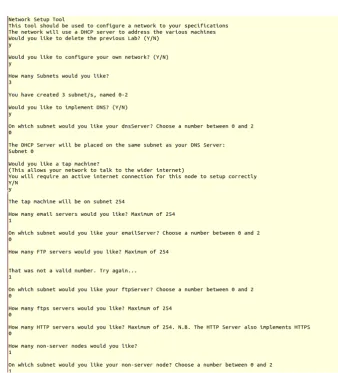 Figure 2. A screen capture of the program user interface, with various options completed