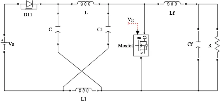Figure 1. Voltage-fed Z-source DC-DC converter.                                                      